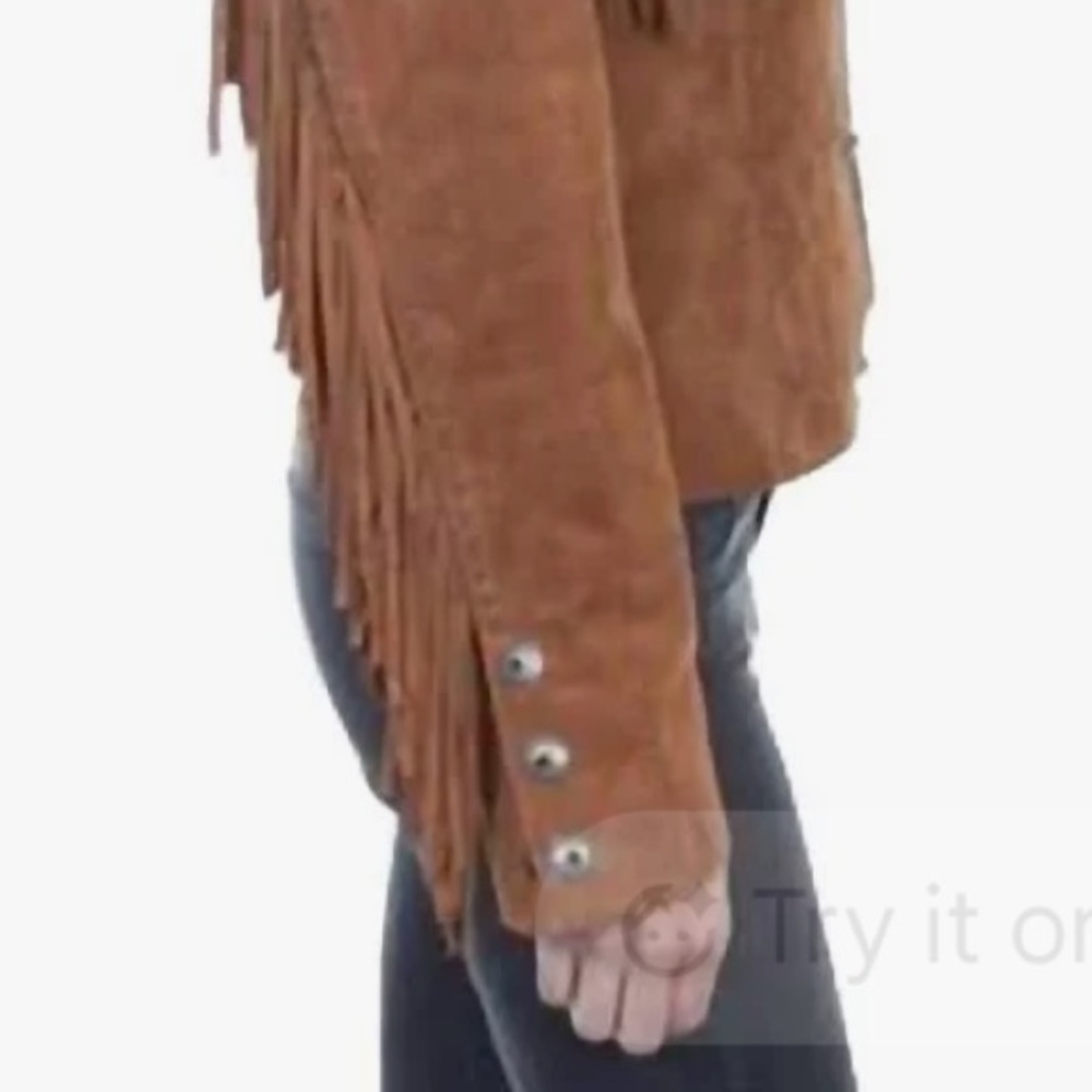 Scully Western Wear Beaded Fringe Jacket in espesso leather. New with tags. - Picture 5 of 11